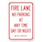 Signmission Wisconsin Fire Lane No Parking at Anytim Heavy-Gauge Aluminum Sign, 12" x 18", A-1218-22702 A-1218-22702 - alternate 1